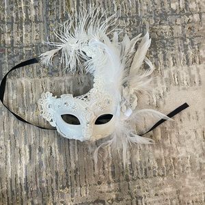 White Masquerade  Mask